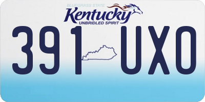KY license plate 391UXO