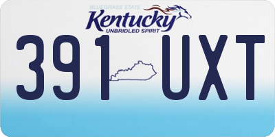KY license plate 391UXT