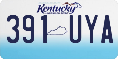 KY license plate 391UYA