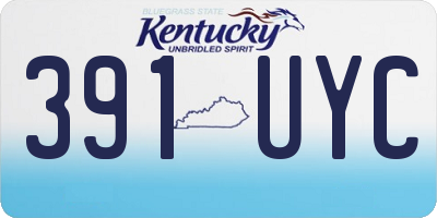 KY license plate 391UYC