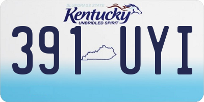 KY license plate 391UYI