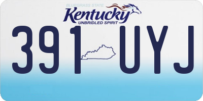 KY license plate 391UYJ