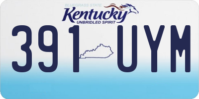 KY license plate 391UYM