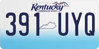 KY license plate 391UYQ