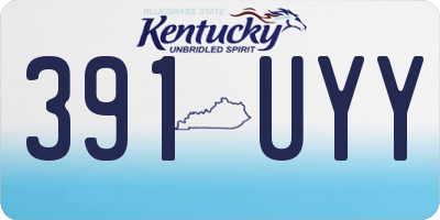 KY license plate 391UYY