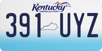 KY license plate 391UYZ