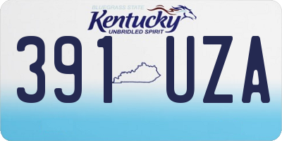 KY license plate 391UZA