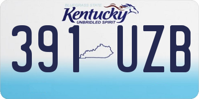 KY license plate 391UZB