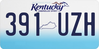 KY license plate 391UZH