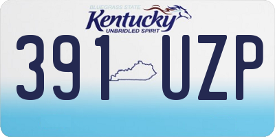 KY license plate 391UZP