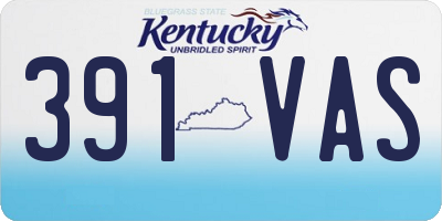 KY license plate 391VAS