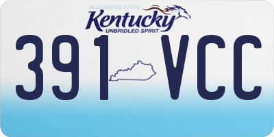 KY license plate 391VCC
