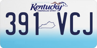 KY license plate 391VCJ