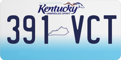 KY license plate 391VCT