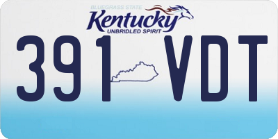 KY license plate 391VDT