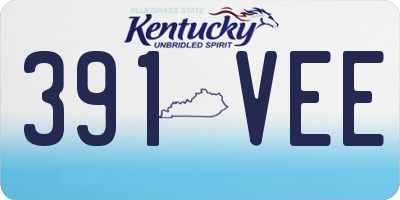 KY license plate 391VEE