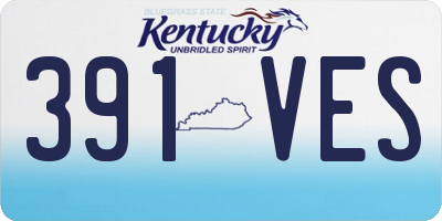 KY license plate 391VES