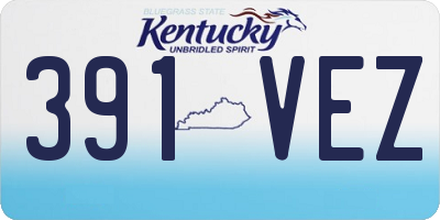 KY license plate 391VEZ