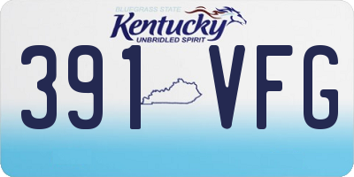 KY license plate 391VFG