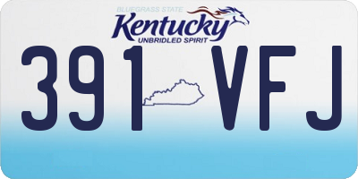 KY license plate 391VFJ