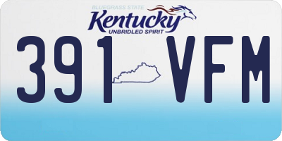 KY license plate 391VFM
