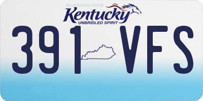 KY license plate 391VFS