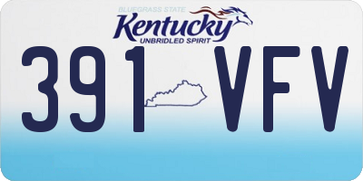 KY license plate 391VFV