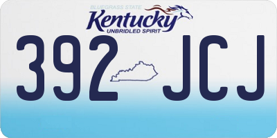 KY license plate 392JCJ