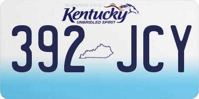 KY license plate 392JCY