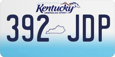 KY license plate 392JDP