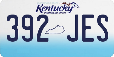 KY license plate 392JES