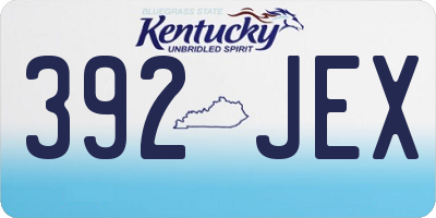 KY license plate 392JEX