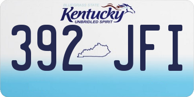 KY license plate 392JFI