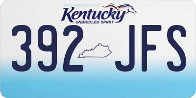KY license plate 392JFS