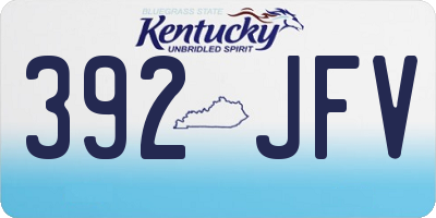 KY license plate 392JFV