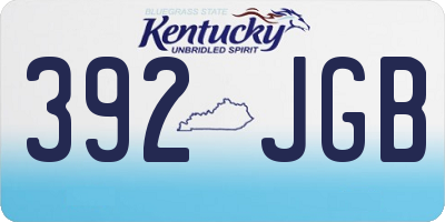 KY license plate 392JGB