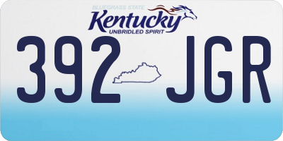 KY license plate 392JGR