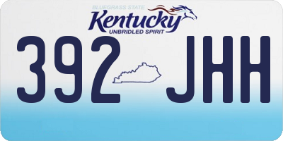 KY license plate 392JHH