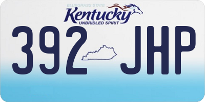 KY license plate 392JHP