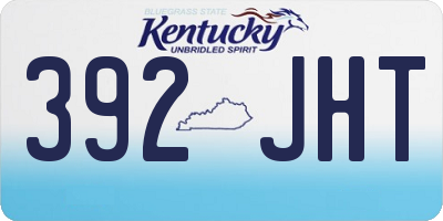 KY license plate 392JHT