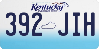 KY license plate 392JIH