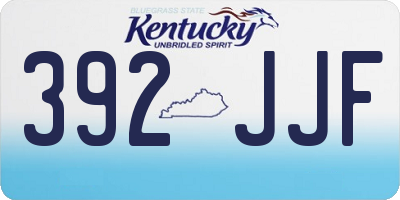 KY license plate 392JJF