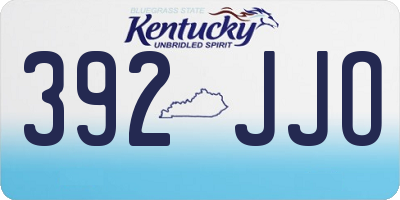 KY license plate 392JJO