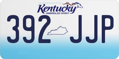 KY license plate 392JJP