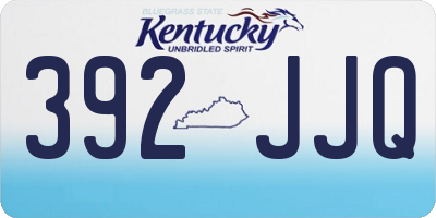 KY license plate 392JJQ