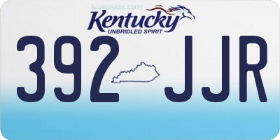 KY license plate 392JJR