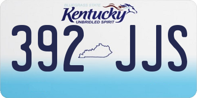 KY license plate 392JJS