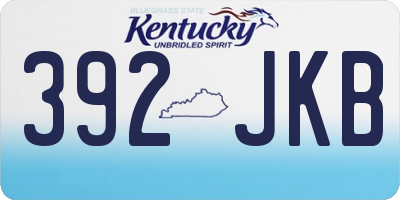 KY license plate 392JKB