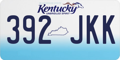 KY license plate 392JKK