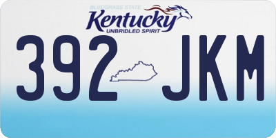 KY license plate 392JKM